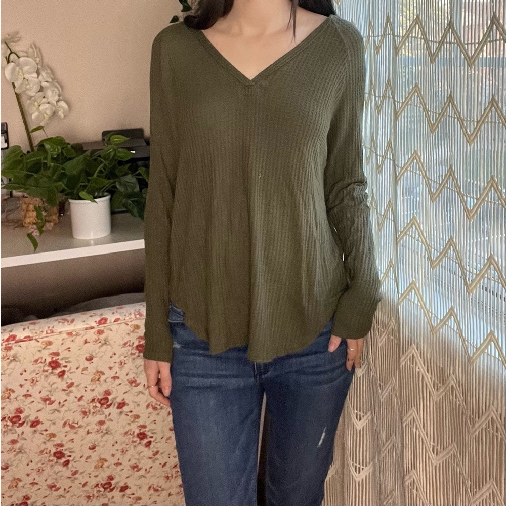Green Hooded Thermal Longsleeve Bella Swan Inspired